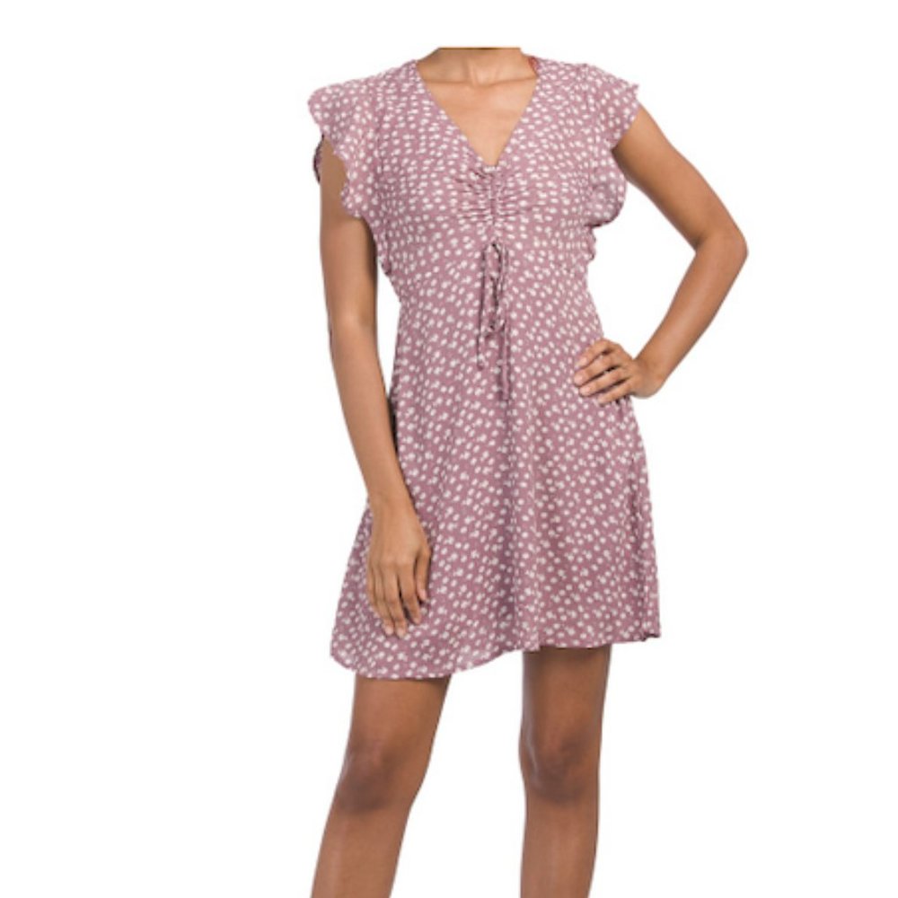 Lilac Ruched Dress